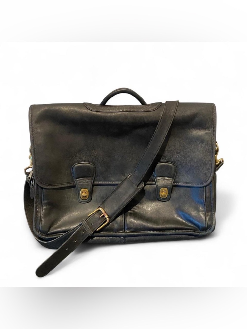Coach Vintage Black Diplomat Briefcase Laptop Carrier 0532